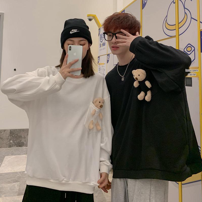 Men's Autumn Trend Little Bear Jacket: Niche Design, 2022 Pullover Style, Ideal for Couples and Students