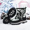 Children's Snow Boots 2025 New Iron Claws Non-slip Warm Large Cotton Thickened Large Cotton Shoes Camouflage Waterproof Boots