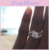 Exquisite Rose Gold Zirconia Ring For Women European And American Style Jewelry