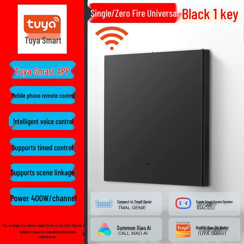 Graffiti WiFi Smart Switch Control Panel with Google, Alexa, Xiaoai, Tmall Integration