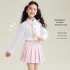 Girls' Pure Cotton Peter Pan Collar Lace Shirt