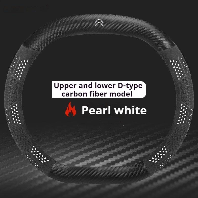 Carbon fiber Car Steering Wheel Cover for Citroen C4X C5X C5Aircross e-Berlingo C4 Cactus 2022 2023 2024 Auto Interior Accessory aoq123