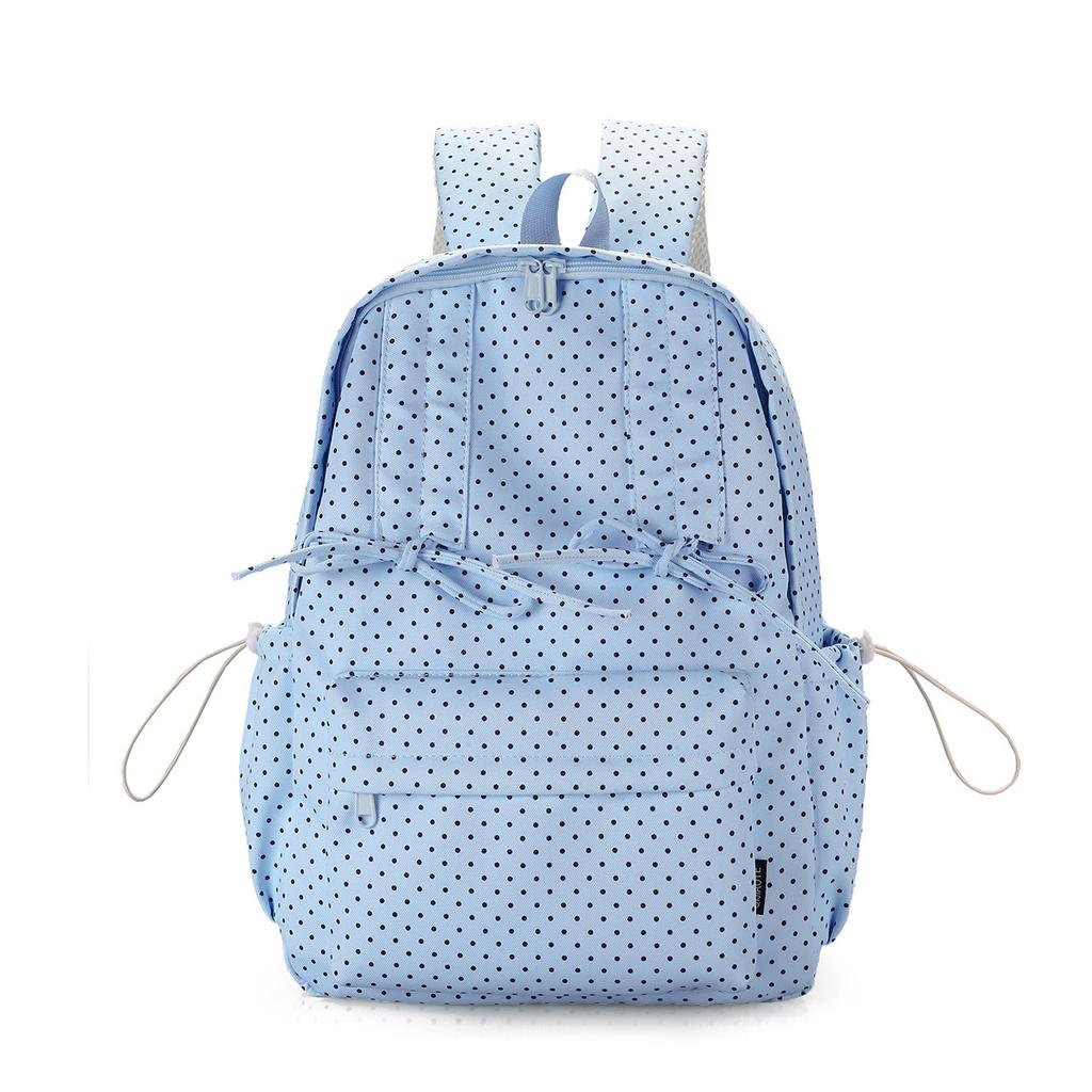 Schoolbag1011 new schoolbag female university high school junior high school backpack large capacity lightweight simple polka dot college style