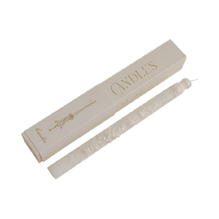 

Floral Embossed Taper Candle for Home Decors Relief Candle Sticks Scented Long Candle Sticks for Valentine Day Party