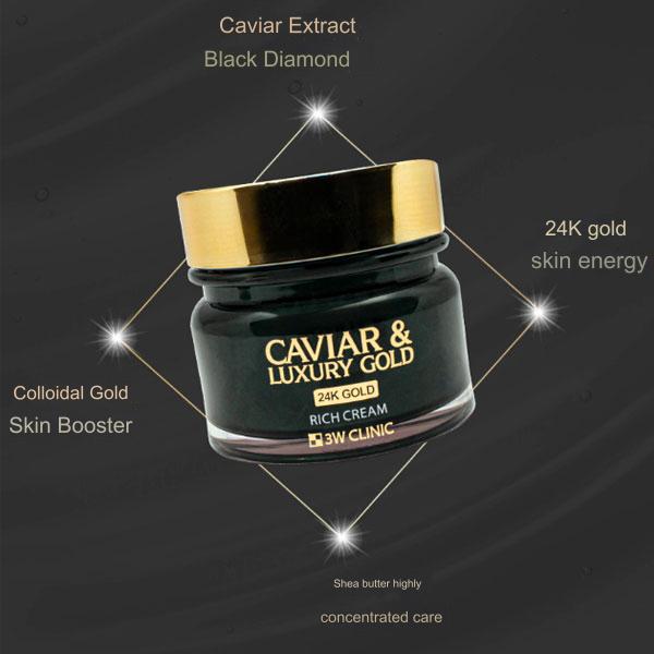 3w Clinic Kaviar & Luxus Gold Reichhaltige Creme 100g