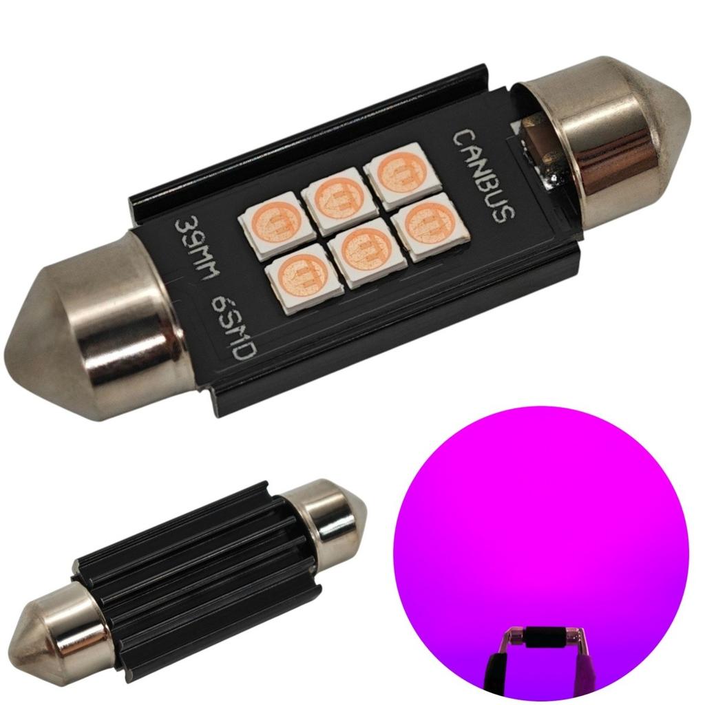 C5W C10W LED Bulb SV8.5 12-24V CANBUS 39mm - Pink Off-Road