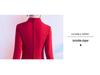 Women's Long Red Choir Performance Dress for Stage, Hosting, and Poetry Recitation Competitions - New Style Atmospheric Costume