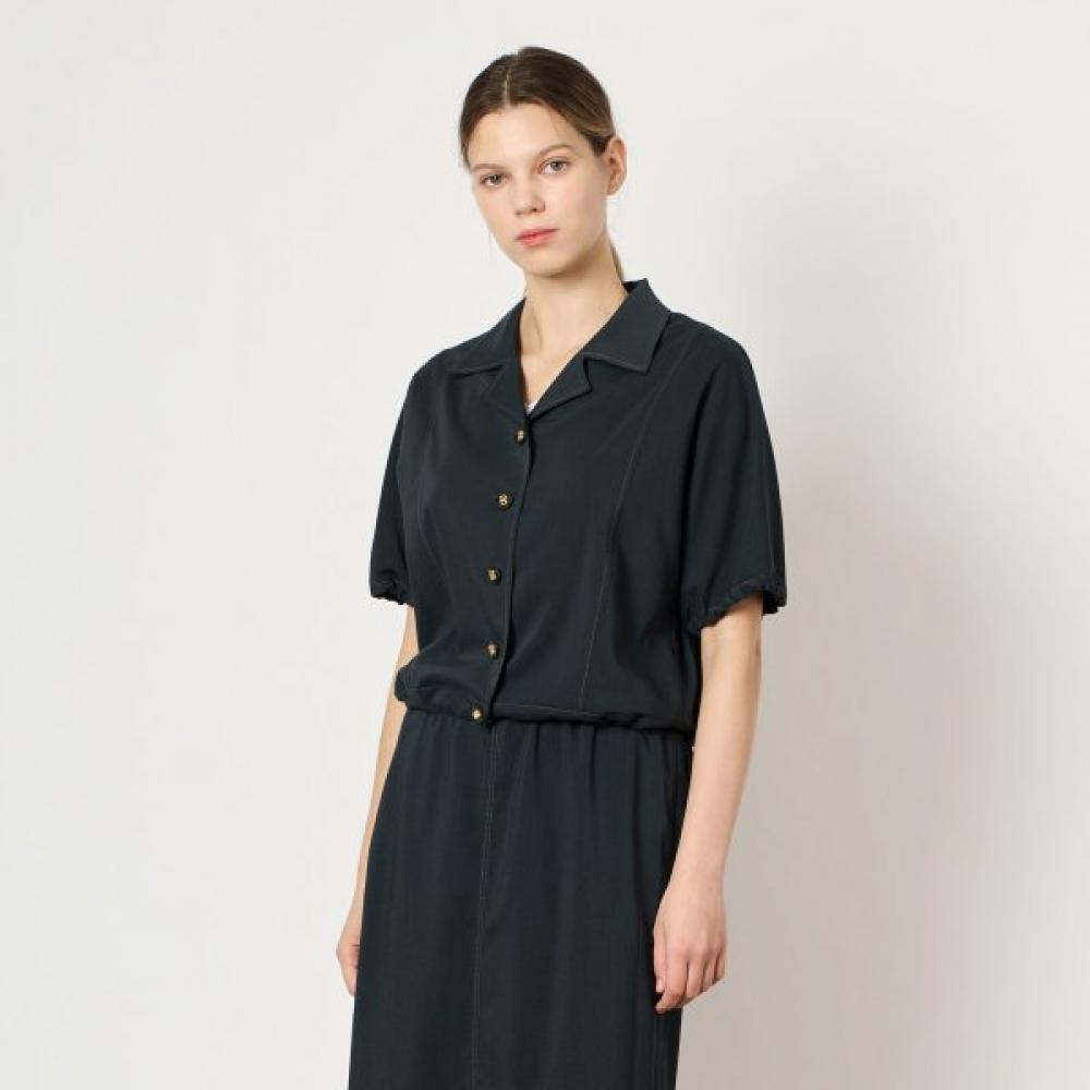 Bcbg Open Collar Solid Blouse B4f7b409 Dark brown (75)/77