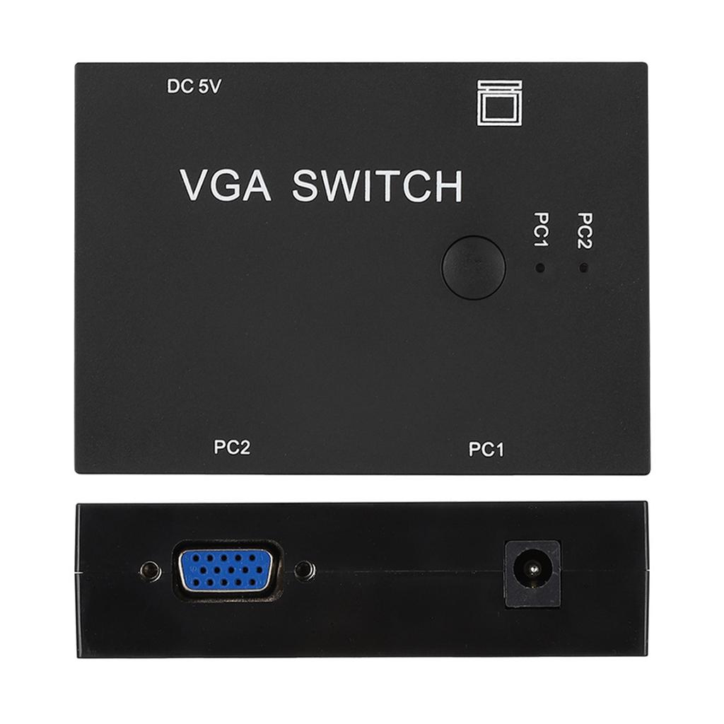 VGA Splitter Computer Accessory 2 In 1 Out 2 Port Switcher HD Display Accessories for Host Switch