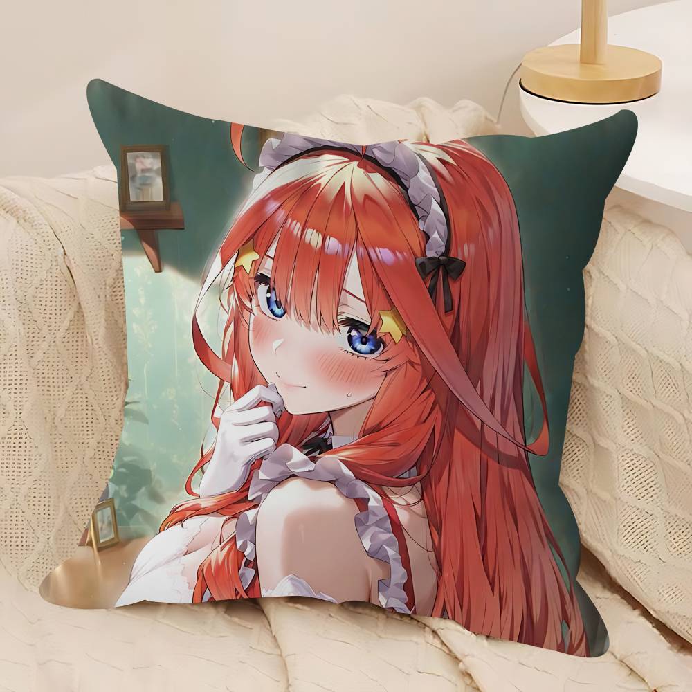 Anime N-Nakano-Itsuki Cushion Cover Inches Farmhouse Decor Home Throw Pillow Covers For Couch Decorations