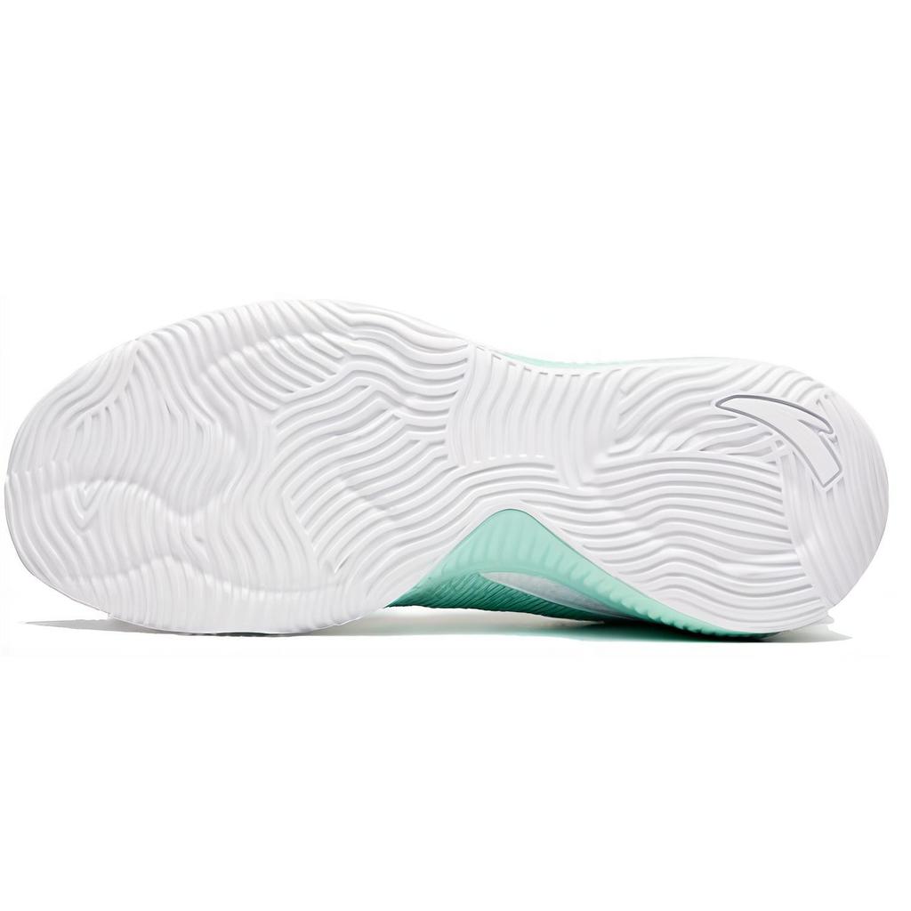 New Anta Cushioned Slip Resistant Coverage Lightweight Low Top Performance Basketball Shoes Men's White Green Yellow 112031606-3