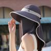 Outdoor Tea Picking Hat Shawl Neck Protection Sun Hat Large Brim Full Face Cover Sun Protection Hat Children Summer Ice Silk Bucket Hat