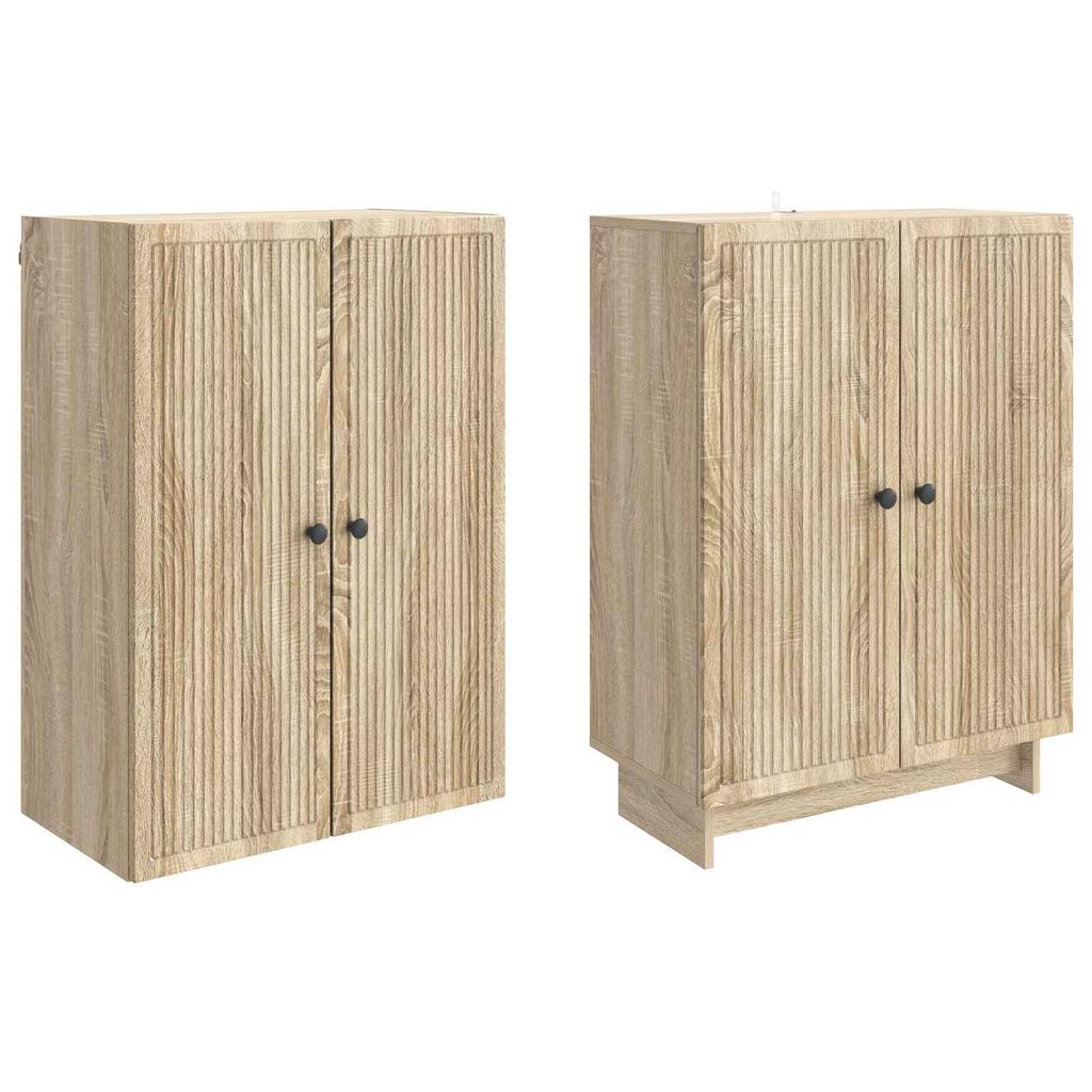 Cabinet Set 2 pcs Sonoma Oak 66 x 34.5 x 90 cm Particleboard