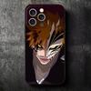 Custodia morbida per telefono Bleach Kurosaki Ichigo per iPhone 16 16E 17 Air 15 Pro Max 14 Plus 13 Mini 11 12 7 Cover Nera Guscio Posteriore