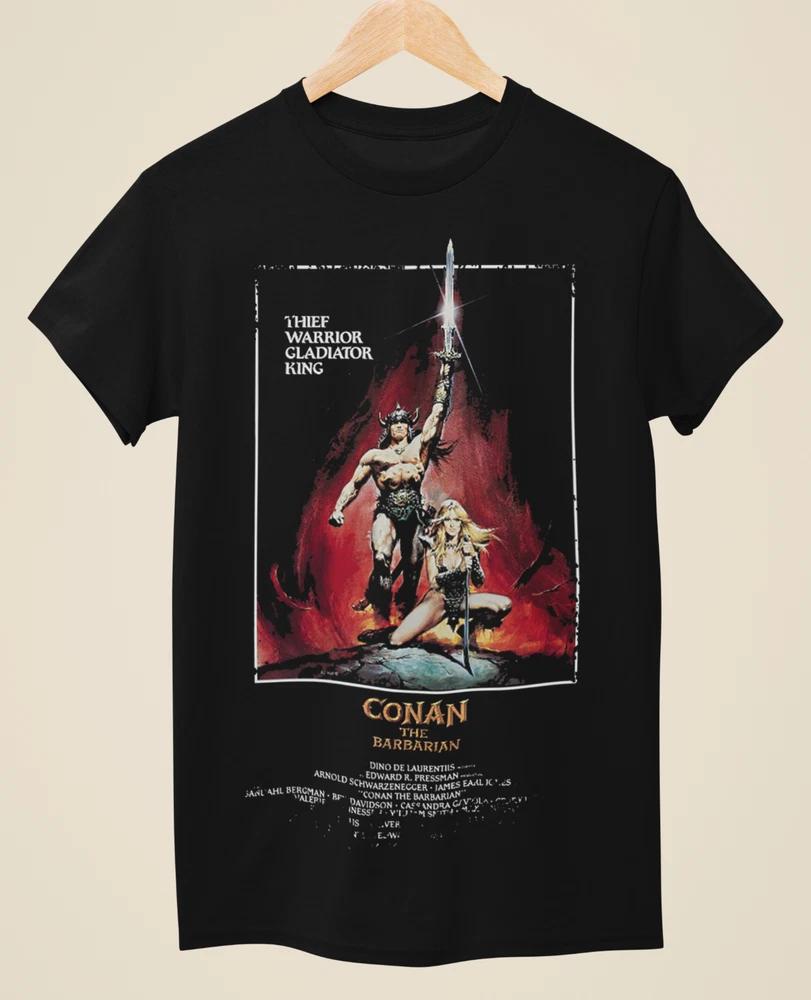 Conan The Barbarian Movie Poster Inspired Unisex Black TShirt S