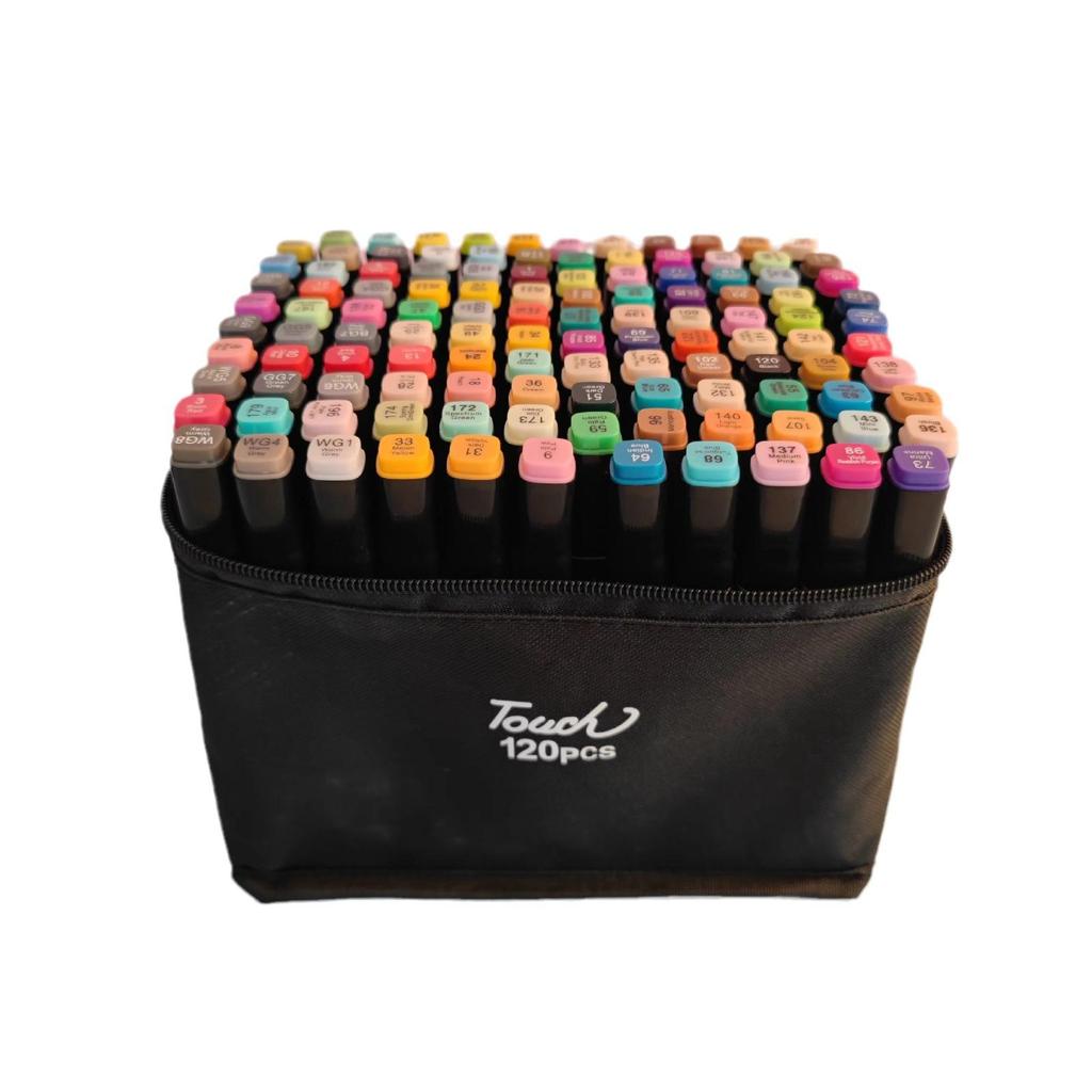 Double-Tip Quick-Drying Watercolor Markers, 48 Colors, Large Capacity for Students
