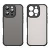 For iPhone 16 Pro Phone Case Drop Proof Airbags Frosted Translucent PC + TPU Back Cover