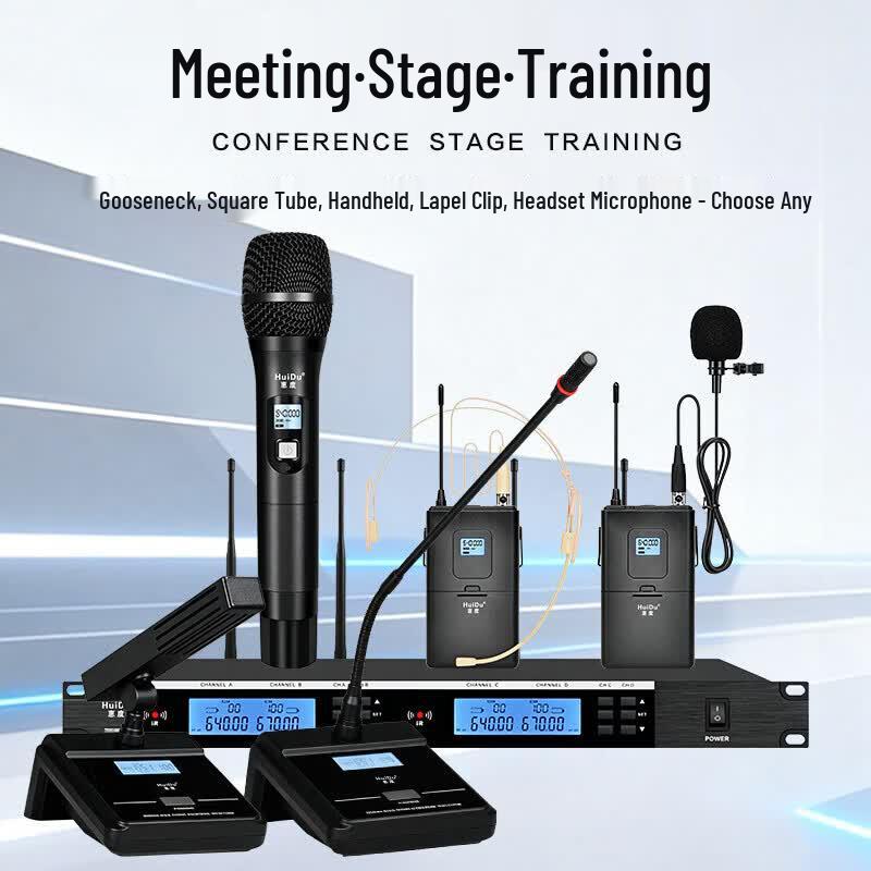 HuiDu HD-2ME Wireless Dual Microphone System (CN version)