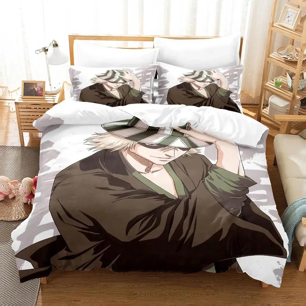 Kisuke Bleach Urahara 3D Anime Påslakanset för Pojksovrum Enkelsäng Twin Full Queen King Size 2024 Påslakan Sängset Täcke