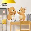 Non-toxic Wall Sticker Bear Design Window Sticker, Self-Adhesive Waterproof Decal Kids Room Decor for Living Bedroom Entrance Hall Home