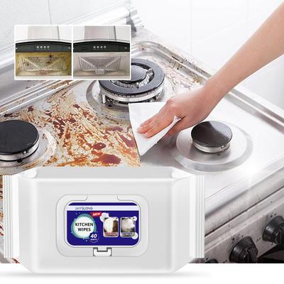 Chusteczki do czyszczenia plam z ciężkiego oleju, okap kuchenny, kuchenka, jednorazowe środki czyszczące, odtłuszczające mokre ręczniki papierowe