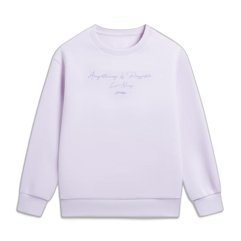 Li-Ning Teen Girls  Pullover Crewneck Sweatshirt XS
