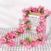 Simulation Flowers Fake Flowers Rattan Cherry Blossom Vine Hydrangea Flowers Winding Pipe Vine Silk Flowers Wall Hanging