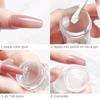 Professional French Manicure Nail Stamp Kit - Transparent Silicone Jelly Stamper with Scraper for Easy DIY Nail Art
