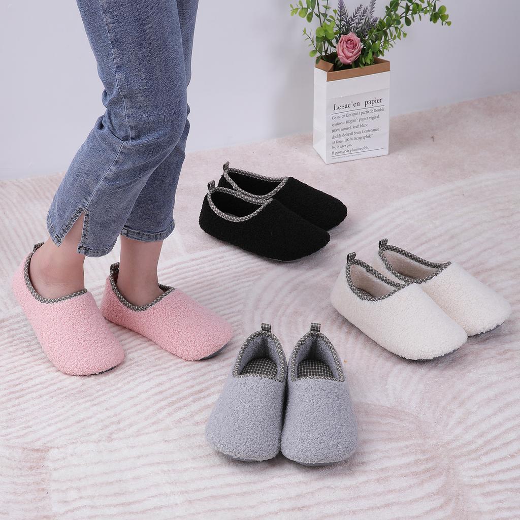 Fashion Smile Pop Winter Slippers For Women Warm Fashion Flat Slippers Outdoor Antiskid Wear-resistant Shoes House Light Women Shoes