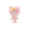 Cute Artificial Crochet Flowers Bouquet Handmade Mini Size Knitted Puff Flower 5 Stems Simulation Knitted Flower Teacher's Day