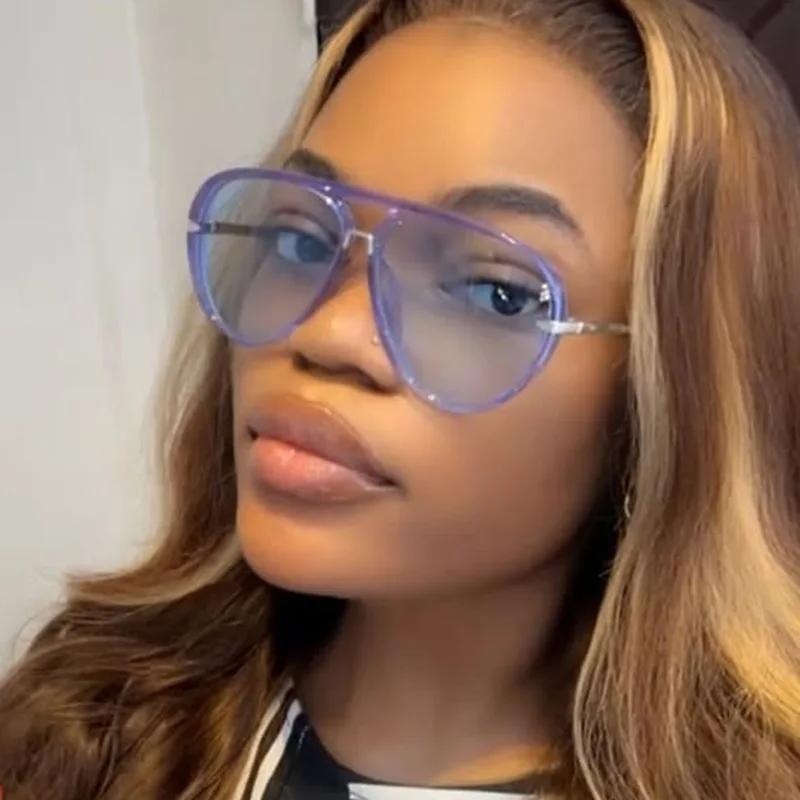 Vintage Big Frame Pilot Sunglasses UV400 Luxury Brand Designer Punk Metal Eyewear for Women and Men Outdoor