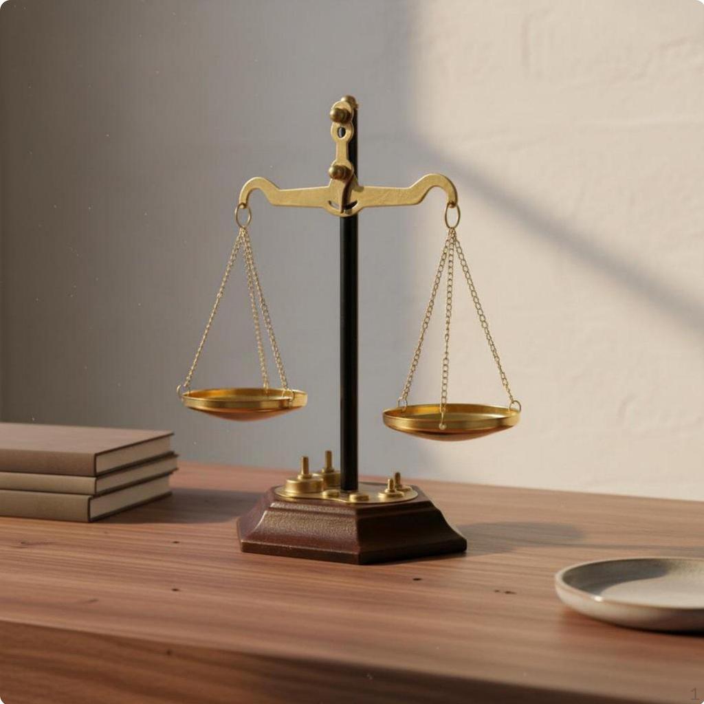 Decorative Balance of Justice Rustic Look Sculpture Sturdy Scale for