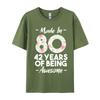 Made In 1980 42 Years Of Being Awesome 42nd Birthday Fitness Tight T Shirt Family Camisa Cotton Fabric T Shirts Unisex Top Tshirts