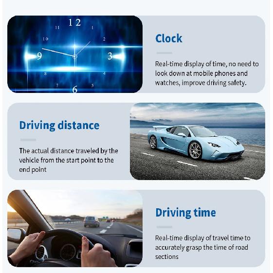 Smart Digital Meter HUD B3 Obd2 Display Multifunction Speedometer Tachometer RPM Water Temp Volt Fuel Consumption Security Alarm