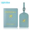 2Pcs/Set Pu Travel Passport Cover Luggage Tag Suitcase Identifier Label Baggage Boarding Bag Tag Name Id Address Passport Holder