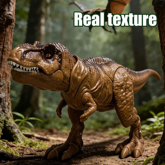 Kids Dinosaur Toy with Light Sound Movable Joints Roaring Tyrannosaurus Rex Carnotaurus Velociraptor Figure Toddlers Educational Simulated Dino Model
