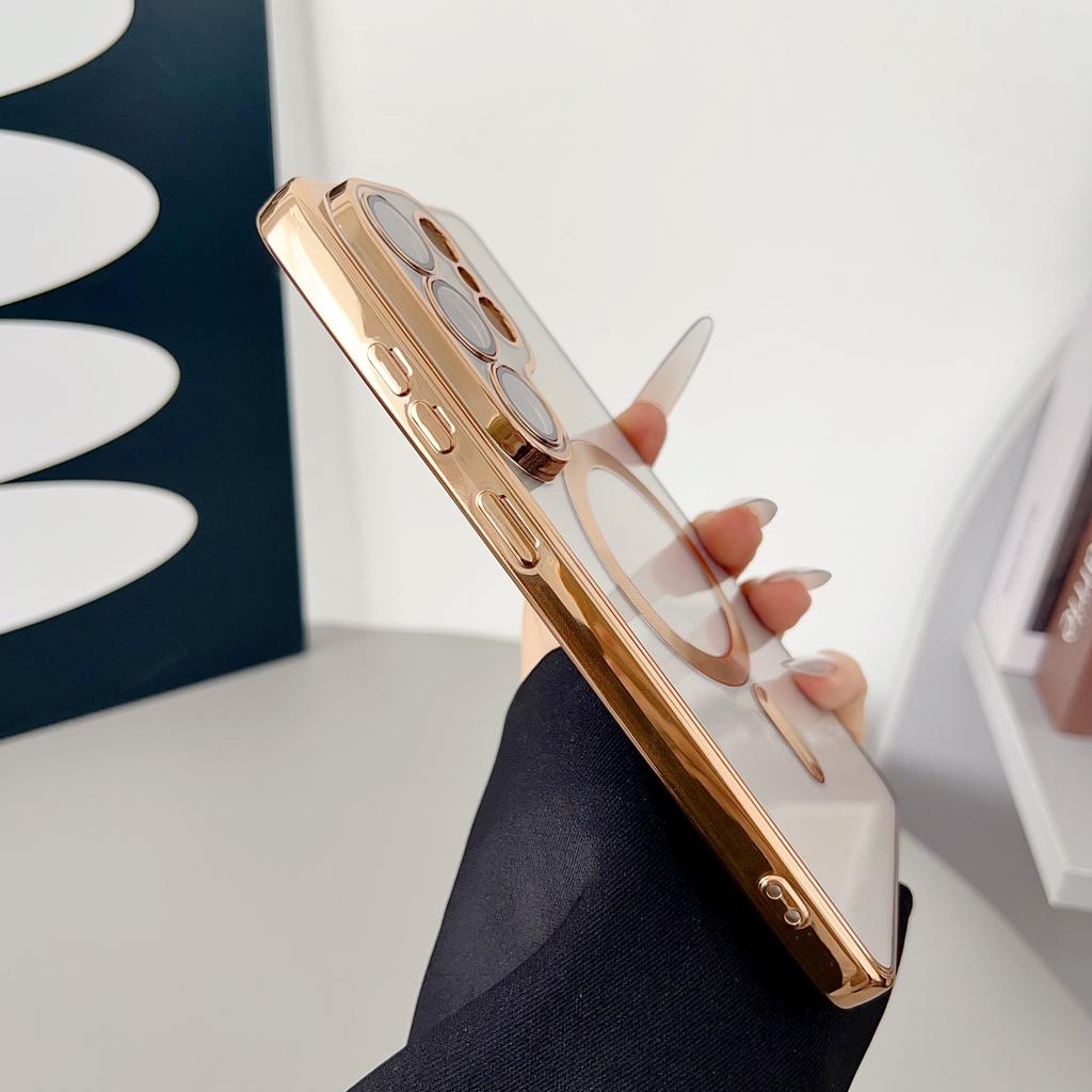 Luxus Klarbeschichtung Für Magsafe Kabelloses Ladecase Für Samsung S26 S25 S24 S23 S22 S21 S20 FE Ultra Plus Note20 10 Weiche Hülle