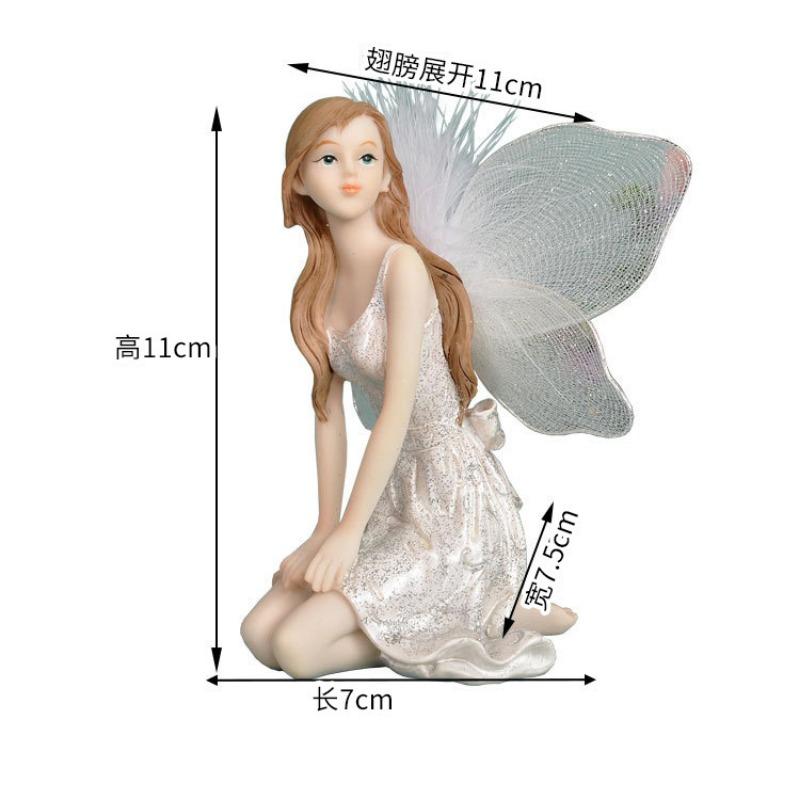 New Europe Angel Flower Fairy Resin Decoration Home Decoration Birthday Wedding Gift Car Floral Home Accessories Angel Fairy