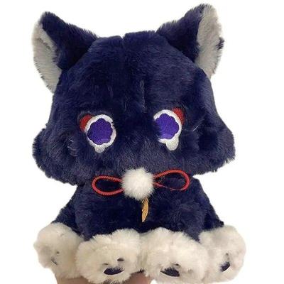 Jogo genshin anime figura boneca gato fofo plushie brinquedo impacto andarilho brinquedos para animais de estimação scaramouche brinquedo de gato cosplay macio recheado pillo mascote boneca presente crianças