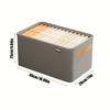 4pz Scatole Classiche in Tessuto per Contenitori con Manici, Pieghevoli Ispessite Contenitori Organizer Multiuso per Vestiti e Organizzazione della Casa, TNT, Grigio