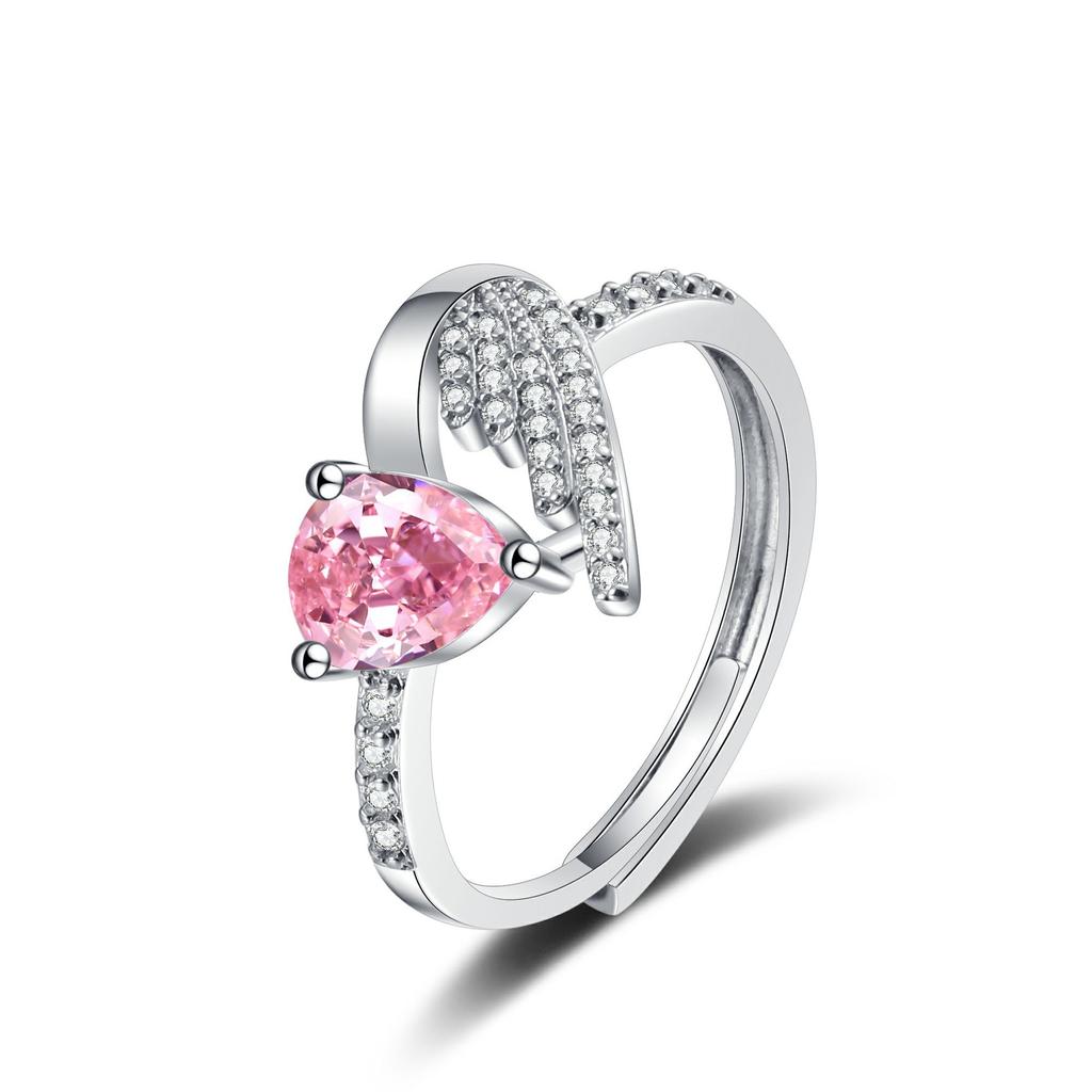 Niche Light Luxury Exquisite Pink Love Ring Fashionable Versatile Personality High Sense Opening Sweet Cool Wind Ring 2026