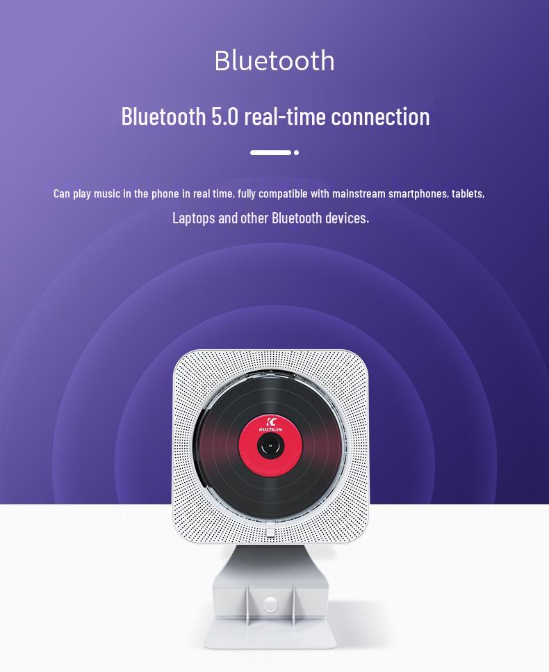 Portable HD Bluetooth DVD/CD Player with MP3, Rechargeable Speaker, TV Connectivity