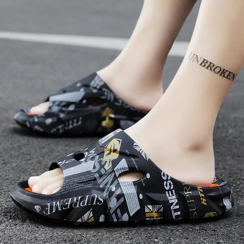 Fashion Original New Style Slippers Men's Sandals Summer Fashion Thick Bottom Anti-slip Slip-on Flip Flops Camouflage Beach Slides Shoes