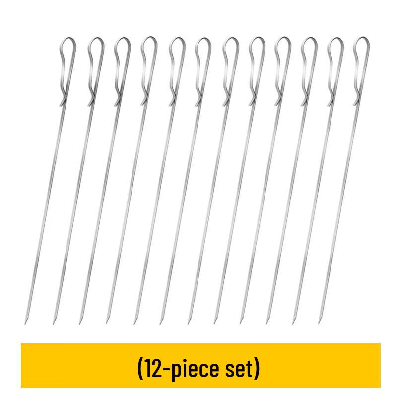Flat Stainless Steel BBQ Skewers Set
