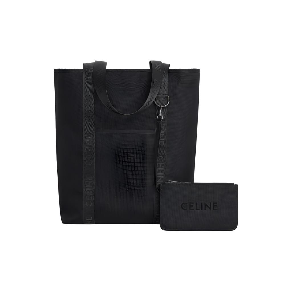 Celine Cabas Large Capacity Detachable Small Bag Vertical Hiking Nylon Tote Bag Men Tote Bags Black 110082EOU-38NN