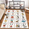 Alphabet Animals and Objects Rug Non-slip Rug Suitable for Living Room and Bedroom Sofas.