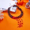 Vintage Halloween Necklace Red Black Crystal Blood Drop Chain Fringe Multi-Layer Gothic Choker Jewelry For Women Men Party Gifts