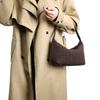 Suede woven lunch box bag retro fashion single shoulder underarm dumpling bag niche fashion high sense portable women's bag