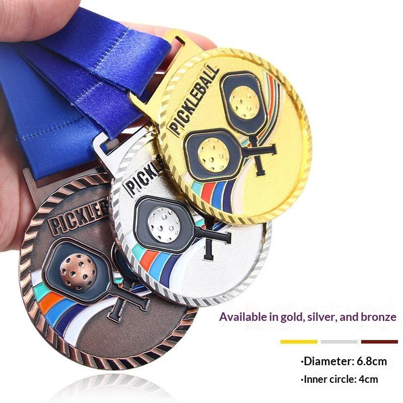 Pickleball Sports Medal Gold Silver Bronze Award Medal Enamel Painted Commemorative Prize For Tournament Competition Game Reward