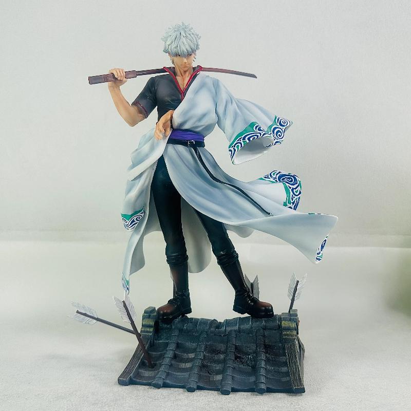 30cm Gintama Sakata Gintoki 2.0 Upgrade Gk Action Figure Anime Statue Collectible Figurine Desk Decoration Toy High Quality Gift For Fans